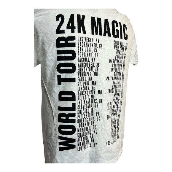 Bruno Mars 24k Magic World Tour Official Concert T-shirt - Unisex - Picture 4 of 5